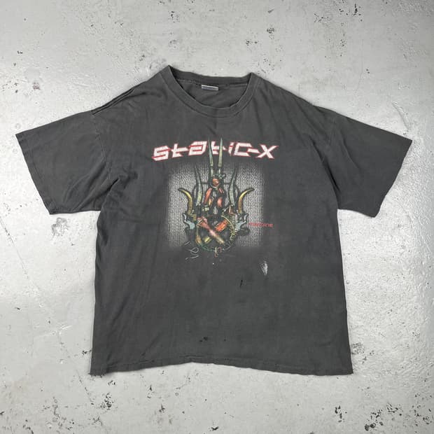 Static-X 머신 앨범 투어 Thrashed 반팔티