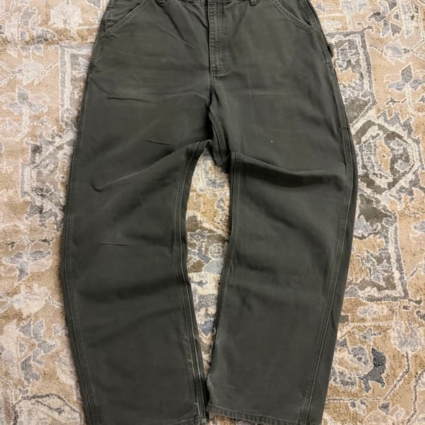 [칼하트] 오리지널 빈티지 B11 싱글니 워크팬츠 모스그린 (36x34)