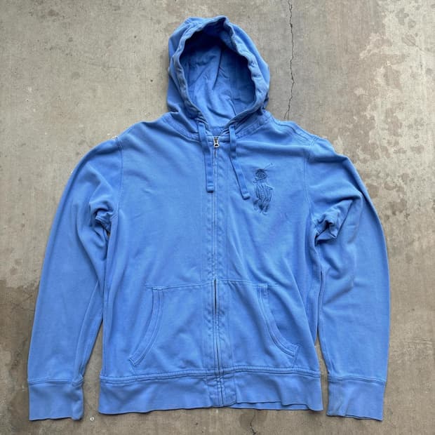 폴로 랄프로렌 피그먼트 다잉 빅포니 후드 집업