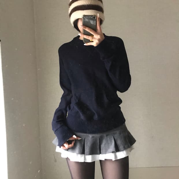 폴로 진스 네이비 니트