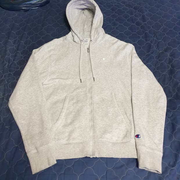 챔피온 C로고 기모 후드집업 그레이 (S)