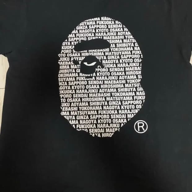 [가격 제안 가능] 베이프 재팬 에이프헤드 반팔 티셔츠 블랙 L