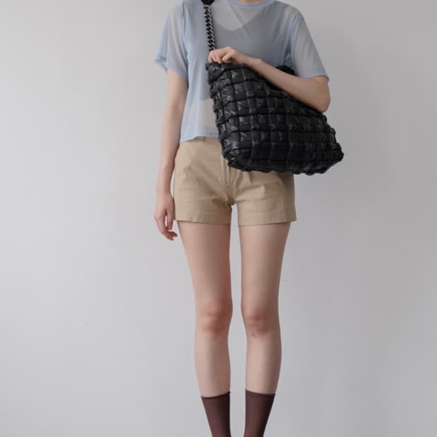 콰니 My Puffy Fluffy Bag 블랙 체인백