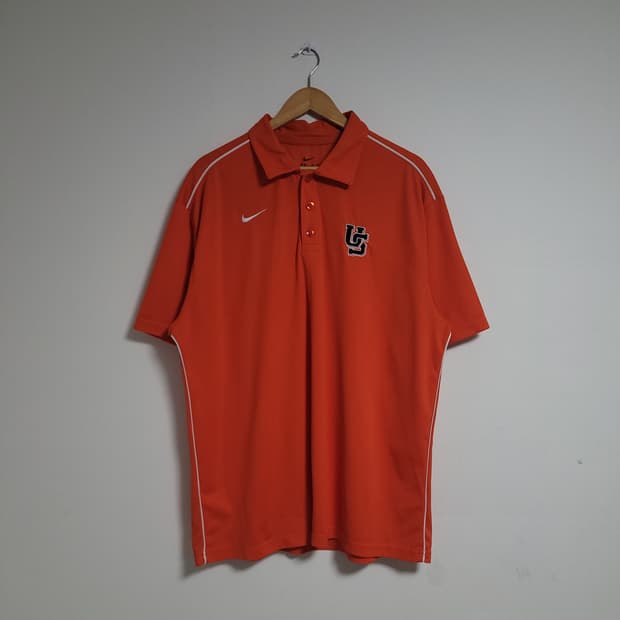 (XL) NIKE 나이키 DRI-FIT 오렌지색 반팔 폴로티 빅사이즈