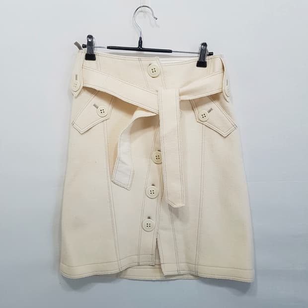 Burberry 버버리 블루라벨 울 스커트 아이보리