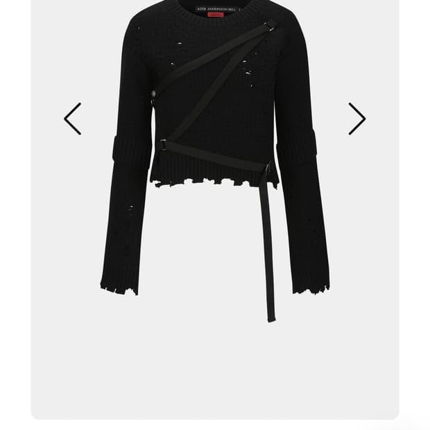 앤더슨벨 NORA 스트랩 니트 블랙 S