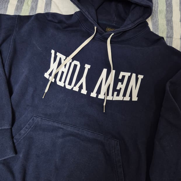 듀테로 뉴욕 후드티 네이비 m
