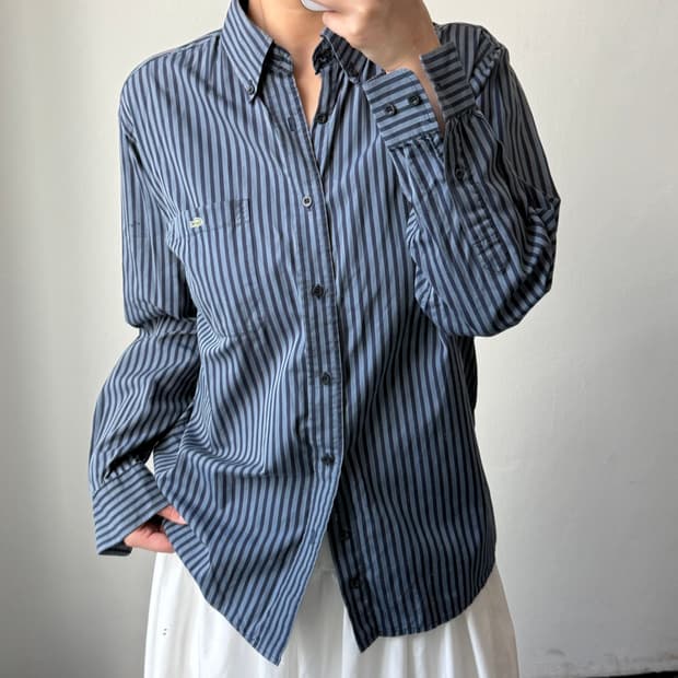 [M] 라코스테 스트라이프 셔츠