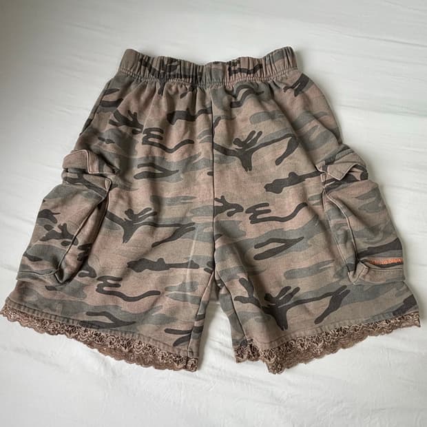 쓰리타임즈 카모 레이스 바지