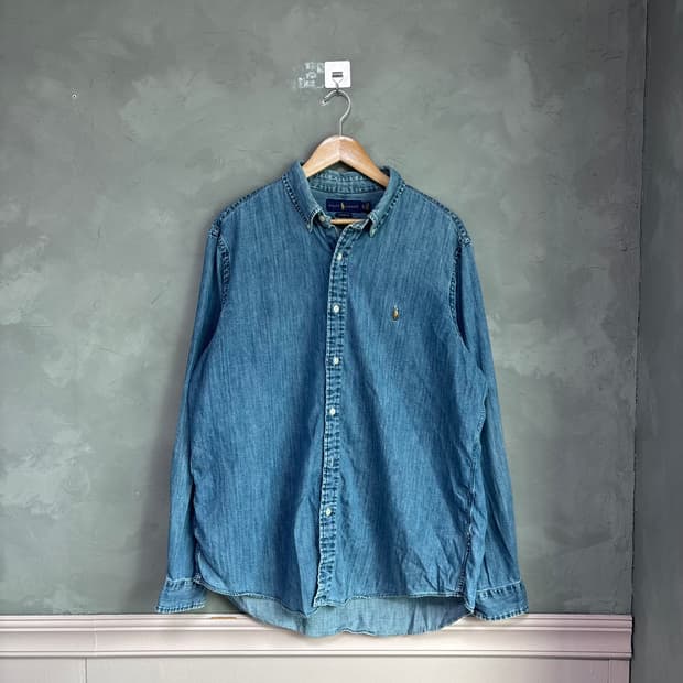 폴로 랄프로렌 데님 샴브레이 셔츠