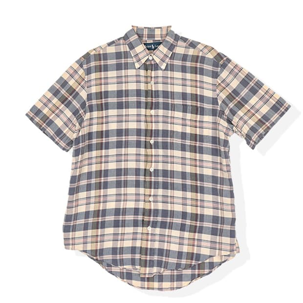 폴로랄프로렌 플래드 하프 셔츠 (M)