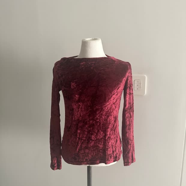 베이스레인지 벨벳 모달 티셔츠 