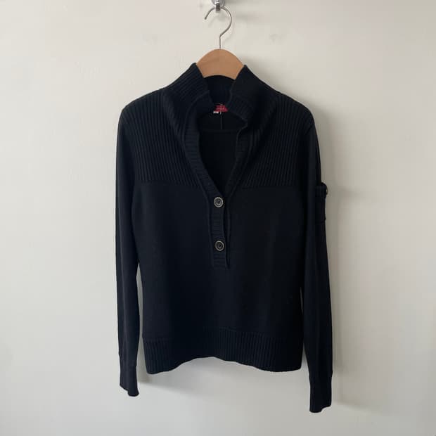 vintage layered button collar kint