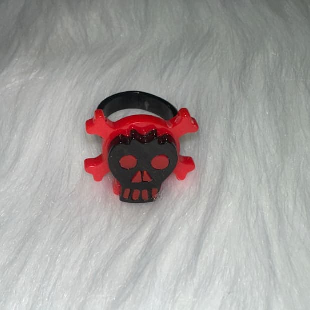 고스펑크 오리엔탈 해골 반지