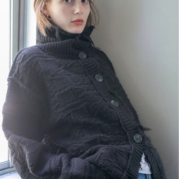 PERVERZE crash knit cardigan