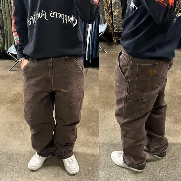 Carhartt B11 브라운 싱글니 팬츠 (34“)