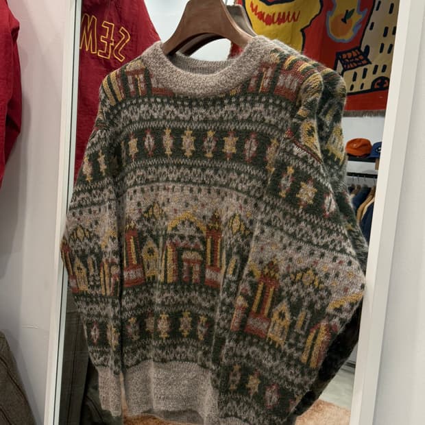 Vtg 빈티지 에스닉 울 니트