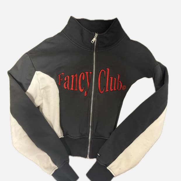 팬시클럽 배색 집업