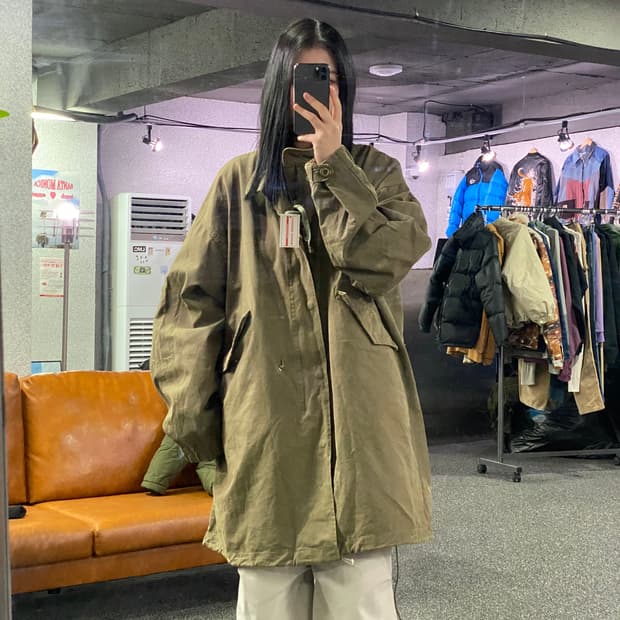 라퍼지스토어 피쉬테일 카키 롱 야상 자켓 B4000