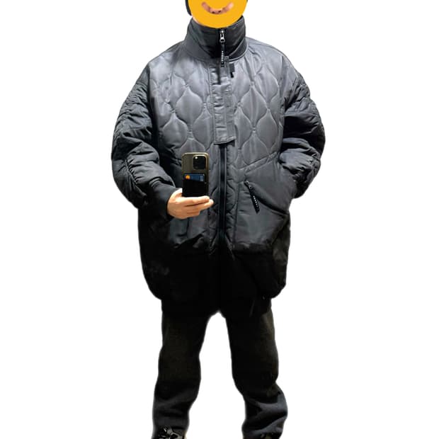 젠사이 / 퀼팅 코쿤핏 헤비 점퍼 하이넥 롱미들패딩