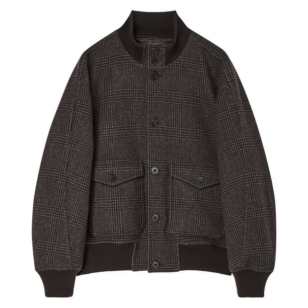 애프터프레이 A-1 울 블루종 브라운