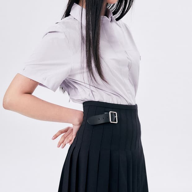 할로미늄 재킷 셔츠 페일 퍼플