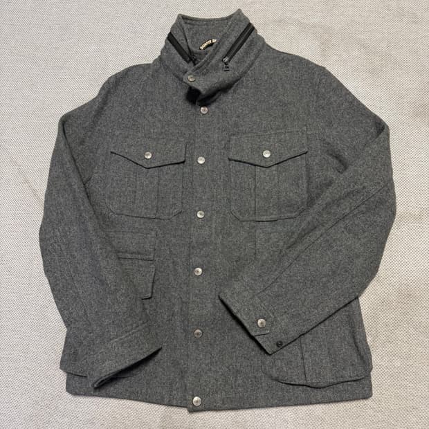 VICTIM x SCHOTT 쇼트 울 필드 자켓