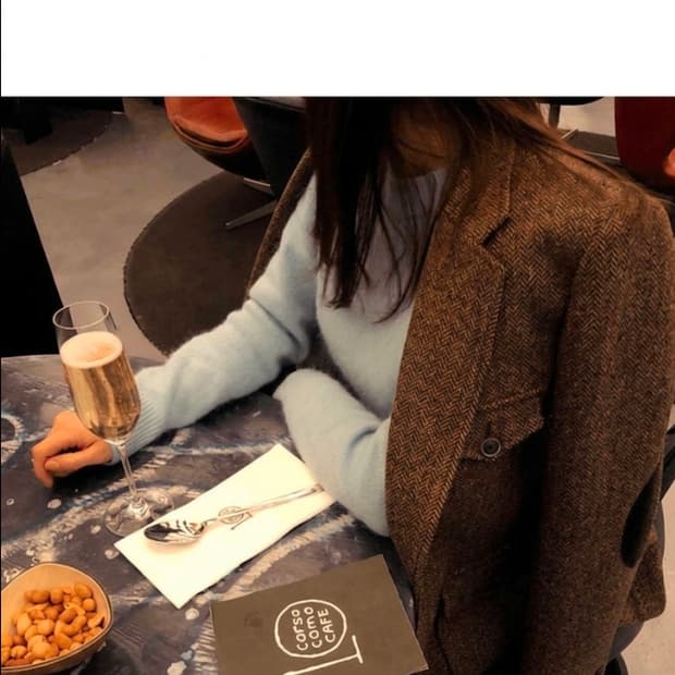 쏭스튜디오 헤링본 울 자켓