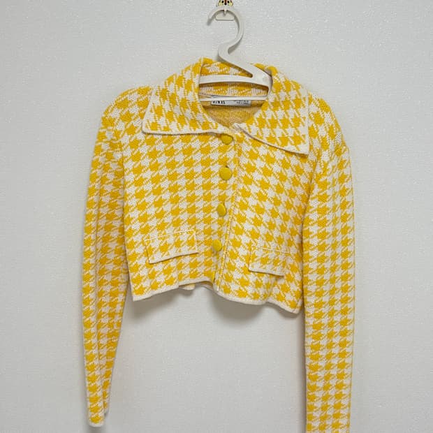 자라 트위드 니트 자켓