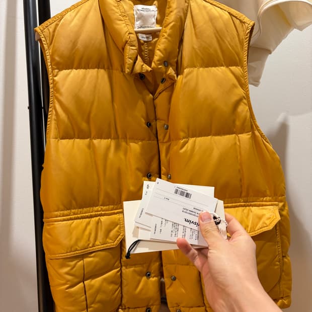 비즈빔 - 24FW 울머ulmer 다운 베스트 사이즈3 오렌지