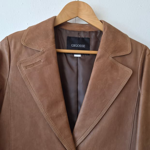 Gegosse 여성 칠부양가죽자켓 85-92-155