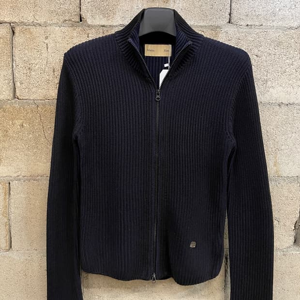 마뗑킴 하이넥 골지 니트집업 가디건 