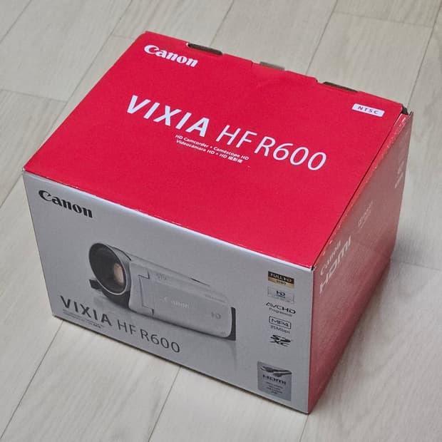 (새상품) 캐논 VIXIA HF R600 캠코더 화이트 풀박스