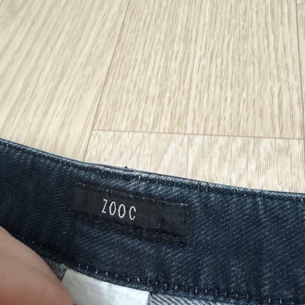 주크 와이드핏 배색컬러 데님팬츠