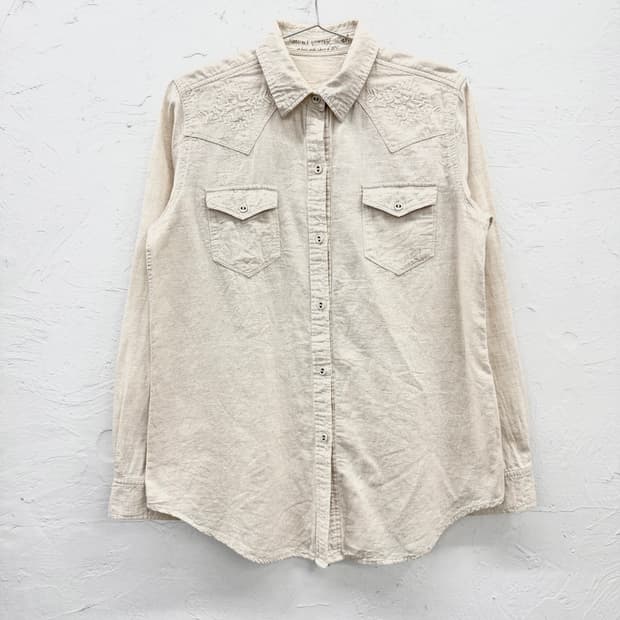 goa 엠브로이더리 린넨 셔츠