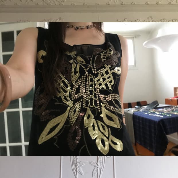 vintage mash spangles sleeveless