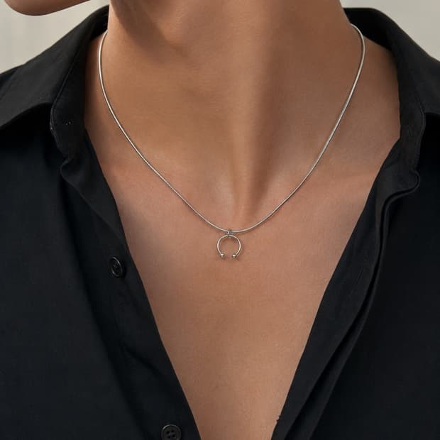 Ellavo Halo Drop Silver Chain