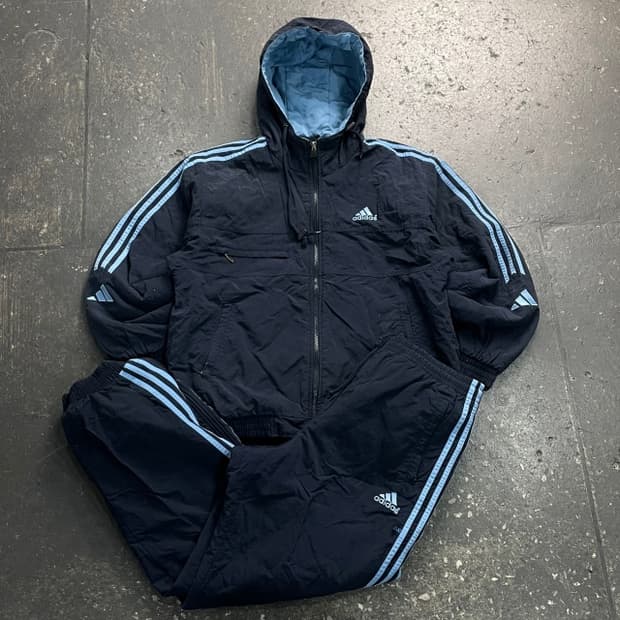 100 아디다스 누빔 올드스쿨 자켓 셋업