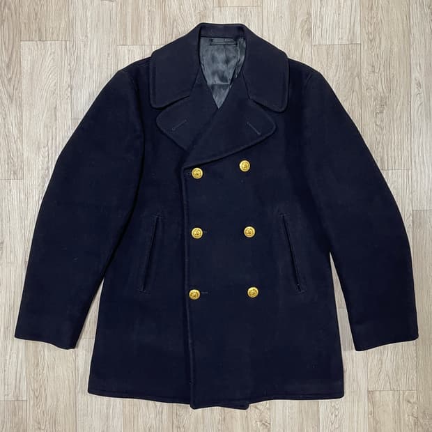 100) 60's 미군 금장 8버튼 커지울 피코트(RRL&LVC&폴로)