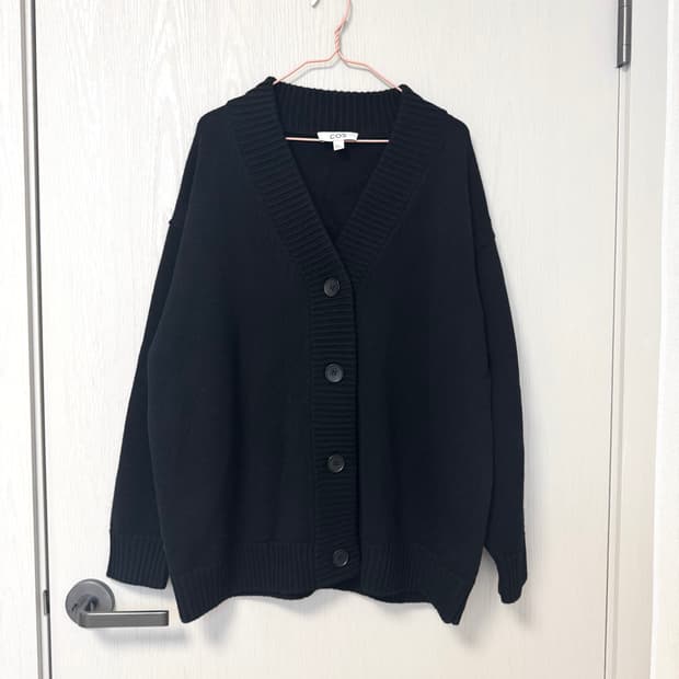 (m) cos 울 오버핏 가디건