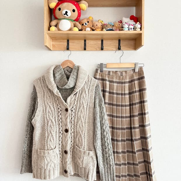 jpn 하구미 스즈코 모리걸 너드 아오이유우 레이어드 코디세트