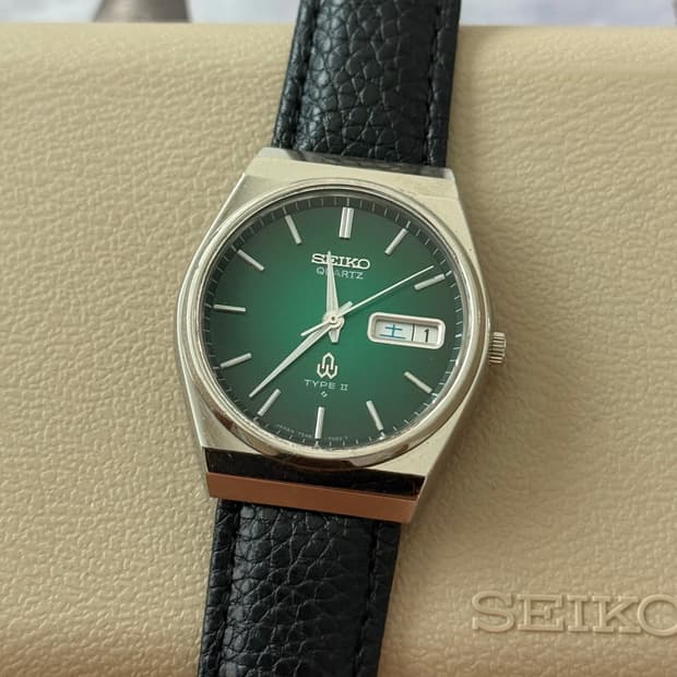 Seiko 세이코 쿼츠 Type II 그린 그라데이션 Day-Date 1