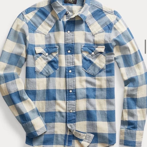 RRL 더블알엘 웨스턴셔츠 인디고크림 M 새제품