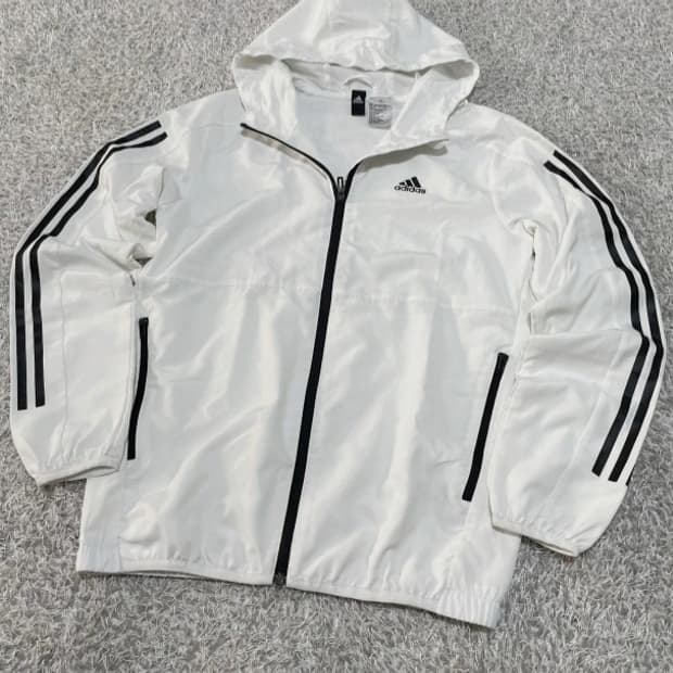 아디다스 검흰 블랙 트랙탑 져지집업 90/S