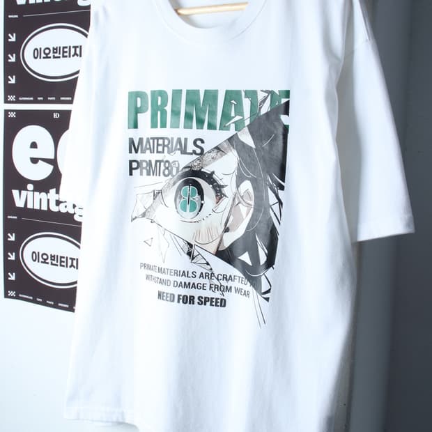 (L-XL) 프라임에이트 반팔 티셔츠 애니메이션 프린팅-H35221