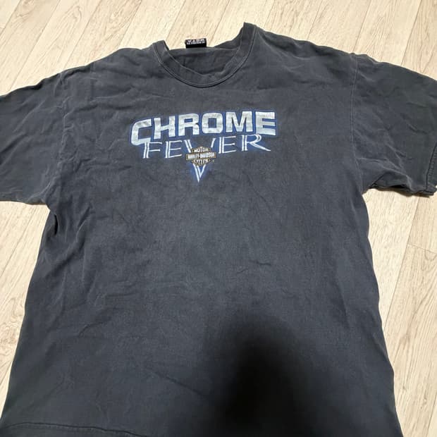 할리 데이비슨 chrome fever 빈티지 티셔츠