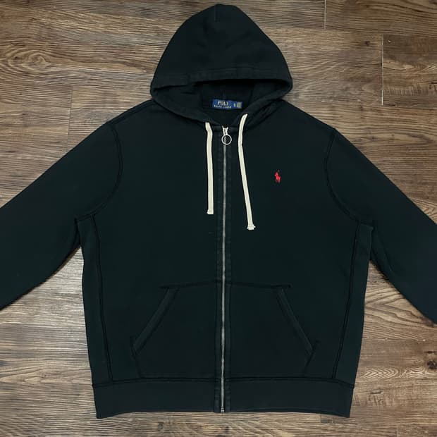 폴로 랄프로렌 블랙 후드집업