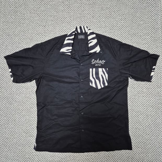 Schott 얼룩말 패턴 셔츠 (M)