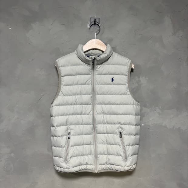 폴로 랄프로렌 덕다운 패딩조끼 라이트 그레이
