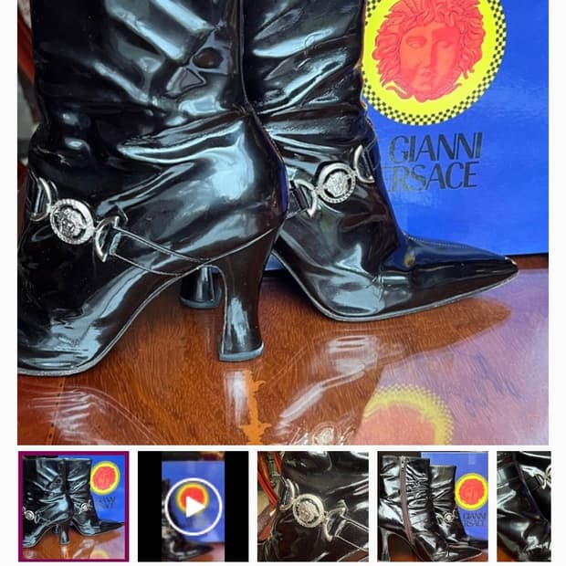 지아니 베르사체 아카이브 부츠 페이던트 부츠